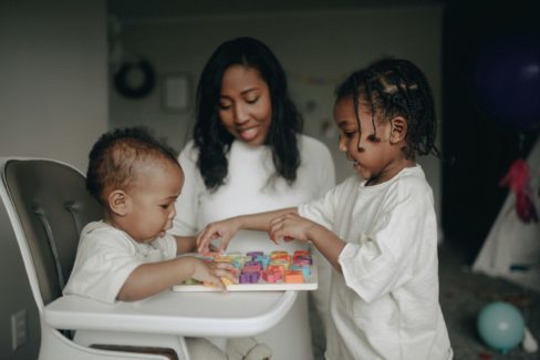 black women with baby